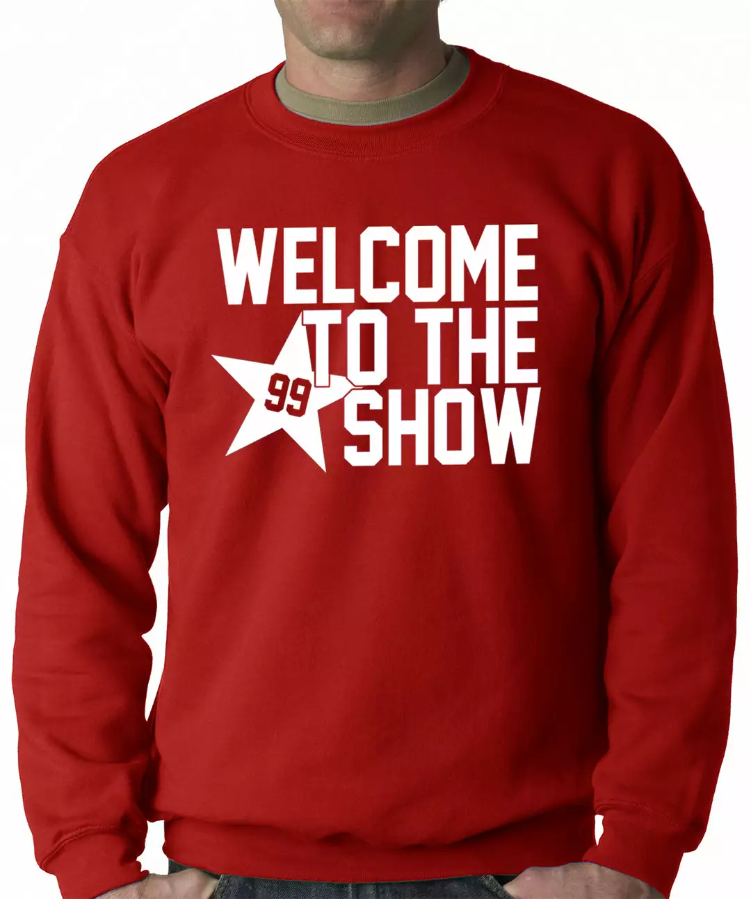 Bewild Sport Inspiration Welcome To The Show Watt Houston Adult Crewneck 5 Bewild Sport Inspiration Welcome To The Show Watt Houston Adult Crewneck