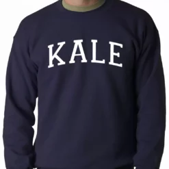 Bewild Hip-Hop Inspired Clothing White Print Kale Adult Crewneck