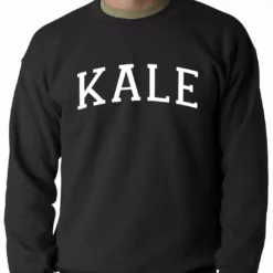 Bewild Hip-Hop Inspired Clothing White Print Kale Adult Crewneck