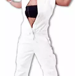 Bewild White UFO Short Coveralls (Unisex) UFO Skirts & Coveralls