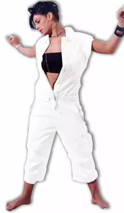 Bewild White UFO Short Coveralls (Unisex) UFO Skirts & Coveralls 3 Bewild White UFO Short Coveralls (Unisex) UFO Skirts & Coveralls