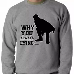 Bewild Why You Always Lying Funny Adult Crewneck