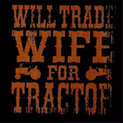 Bewild Men's T-Shirts Will Trade Wife For Tractor Vintage T-Shirt