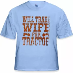 Bewild Men's T-Shirts Will Trade Wife For Tractor Vintage T-Shirt