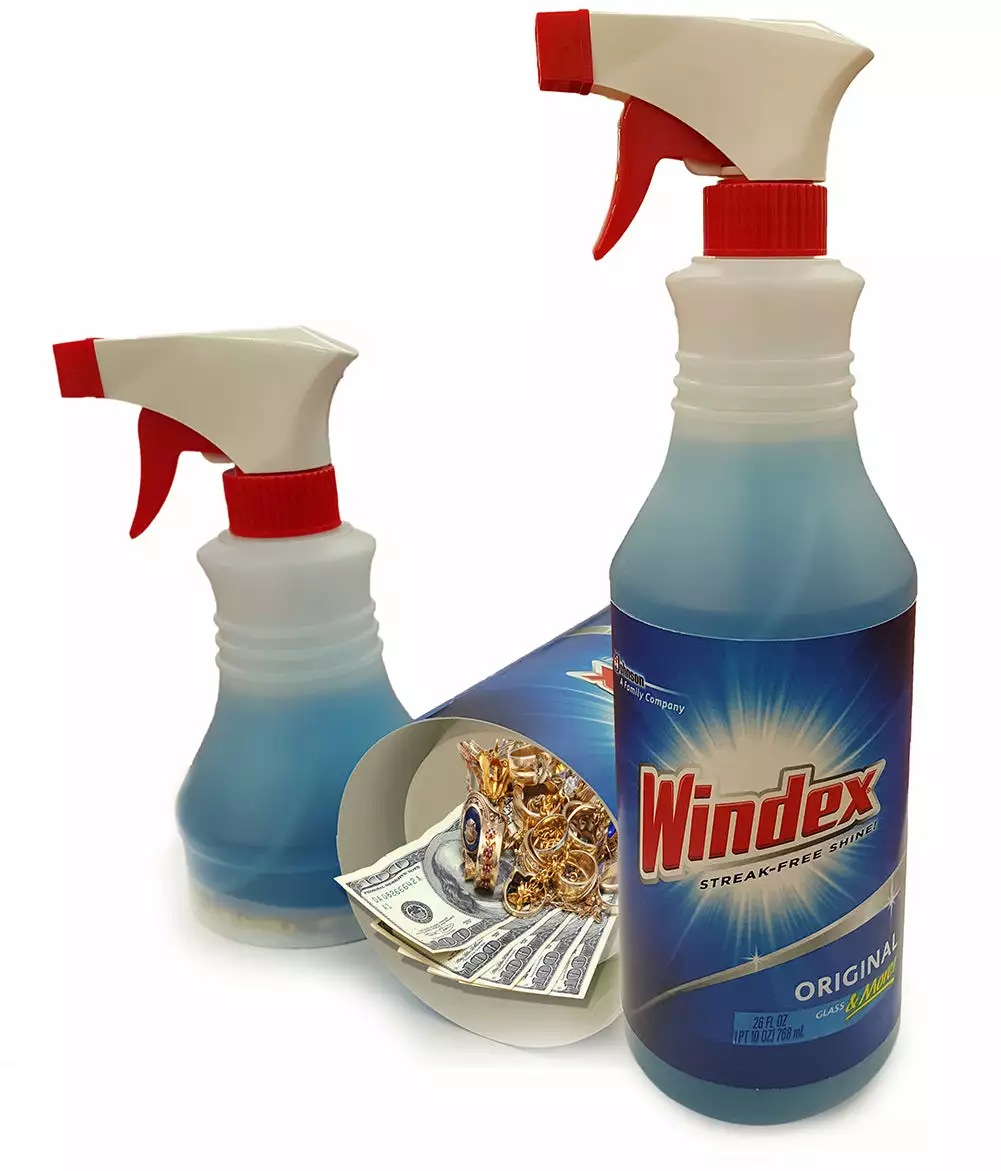 Bewild Diversion Safes, Trays & Containers Windex Spray Diversion Safe (Working Spray Bottle) 4 Bewild Diversion Safes, Trays & Containers Windex Spray Diversion Safe (Working Spray Bottle)