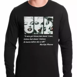 Bewild Wise Girl Marilyn Quote Thermal Shirt Famous Quotes And Sayings
