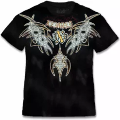 Bewild Xzavier Guilded Tribal Couture Rhinestone T-Shirt