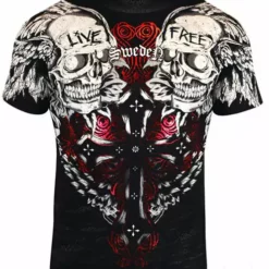 Bewild Xzavier Live Free Men's T-Shirt (Black) -X-Large