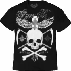 Bewild Xzavier "Live Free" T-Shirt (Black/Silver)