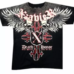 Bewild Xzavier Super Duper Cross Skulls Men's T- Shirt (Black)