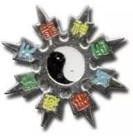 Bewild Ying Yang Throwing Star Lapel Pin Lapel Pins