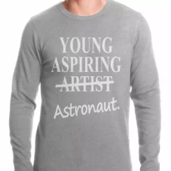 Bewild Young Aspiring Astronaut (Artist Crossed Out) Thermal Shirt
