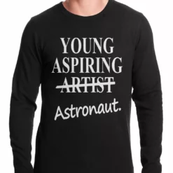 Bewild Young Aspiring Astronaut (Artist Crossed Out) Thermal Shirt