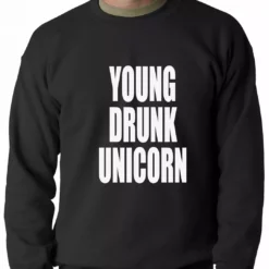 Bewild Young Drunk Unicorn Crewneck Sweatshirt