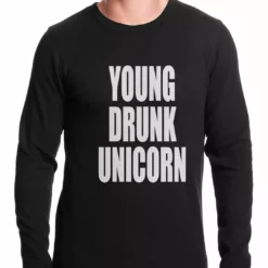 Bewild Young Drunk Unicorn Thermal Shirt